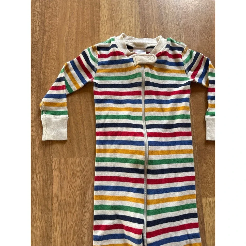 HANNA ANDERSSON gender neutral Kids Striped Long Sleeve Pajama One-Piece